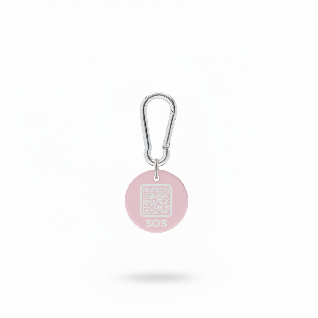 Baby Pink SOS Tag