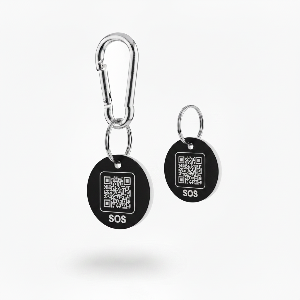 Black SOS Tags