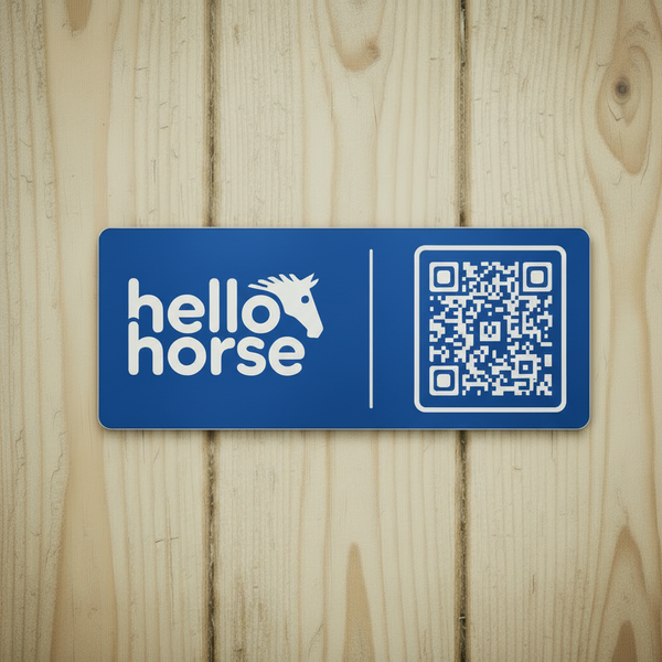 Blue Hello Horse Stable Plate
