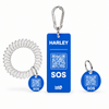 Blue Hello Horse tag set