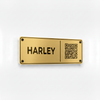 Brushed gold Harley stable plate