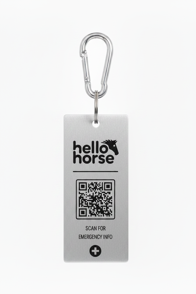 Brushed Silver Matte SOS Tag