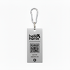Brushed Silver SOS Tag — Square