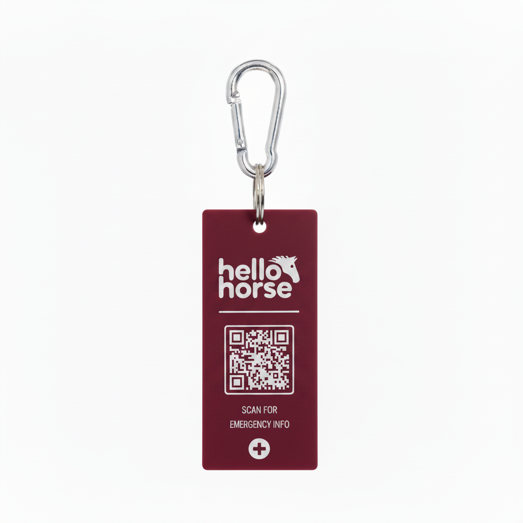 Burgundy SOS Tag — Square