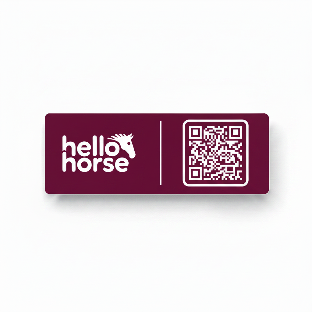 Burgundy Stable Plate – White Background