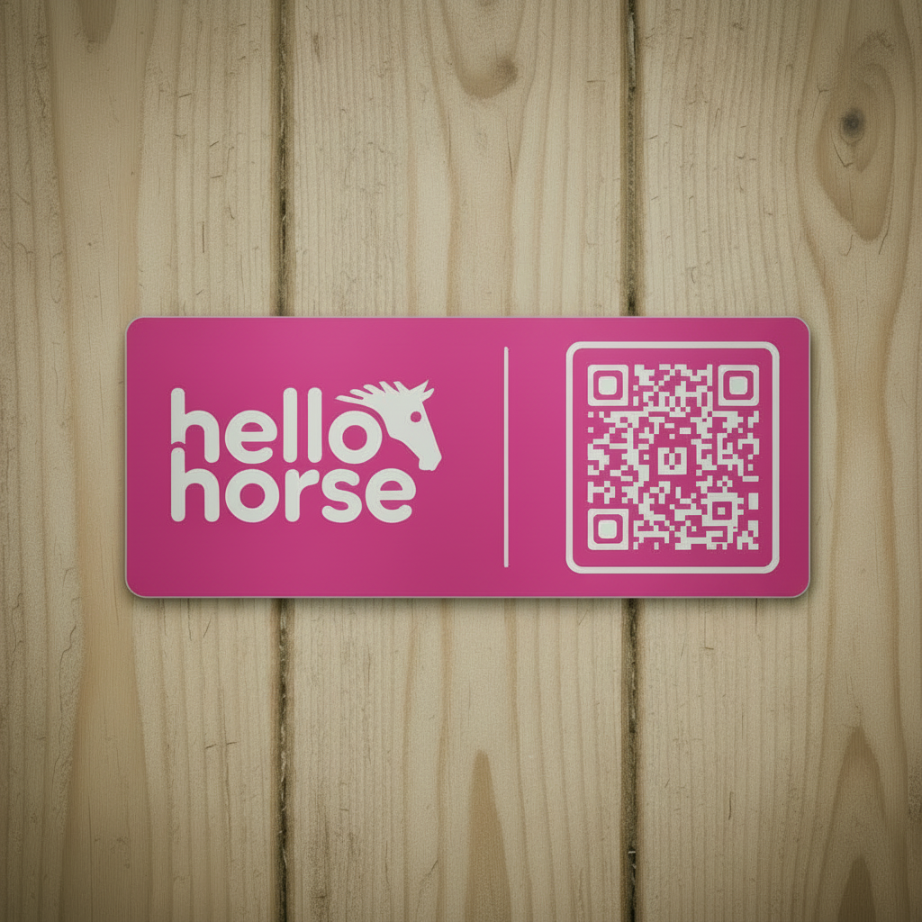 Clean Hot Pink Hello Horse Stable Plate