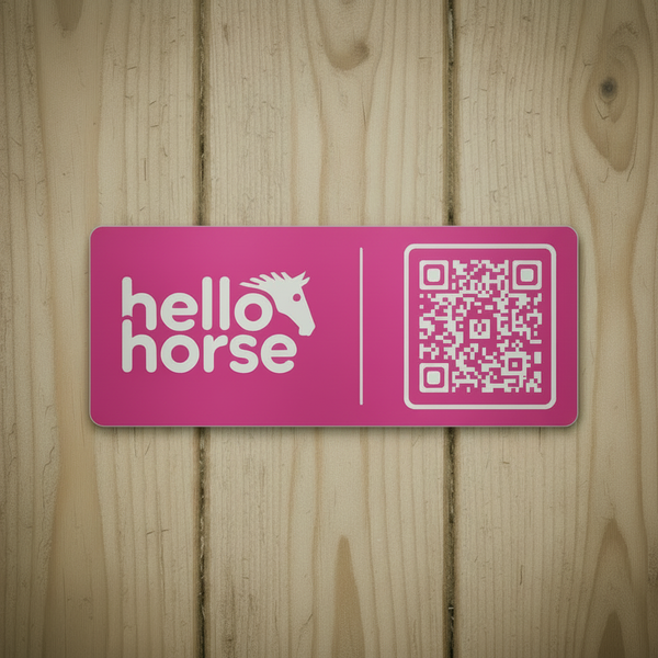 Clean Hot Pink Hello Horse Stable Plate