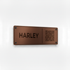 Dark copper bronze Harley stable plate