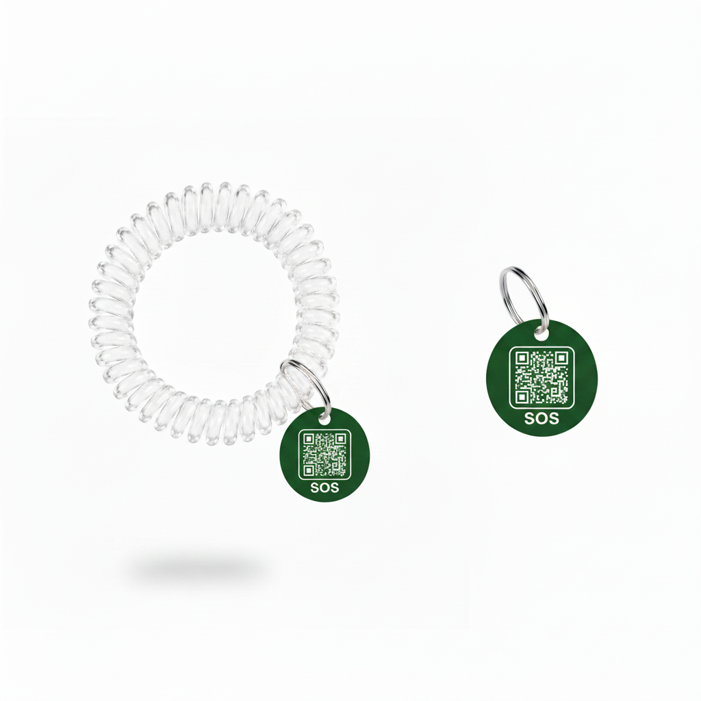 Dark Green SOS Tag + Wristband
