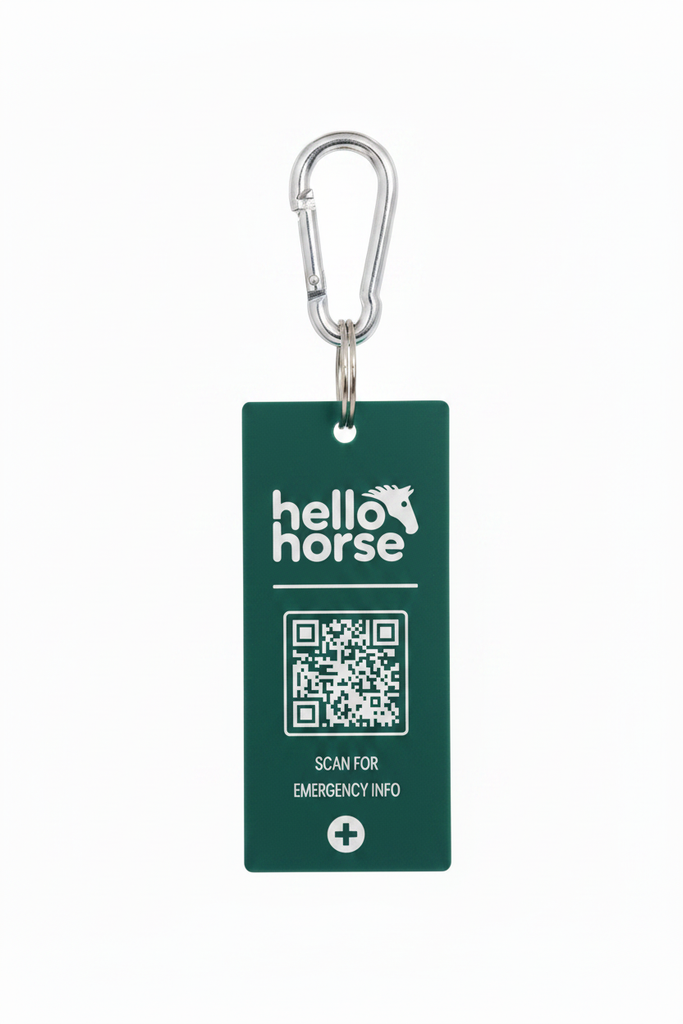 Deep Teal Green SOS Tag