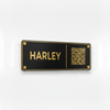 Gold black Harley stable plate
