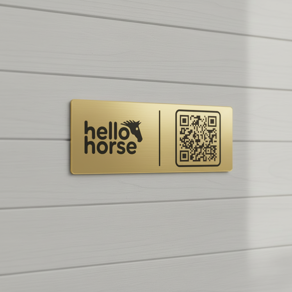 Golden Brass Stable Plate