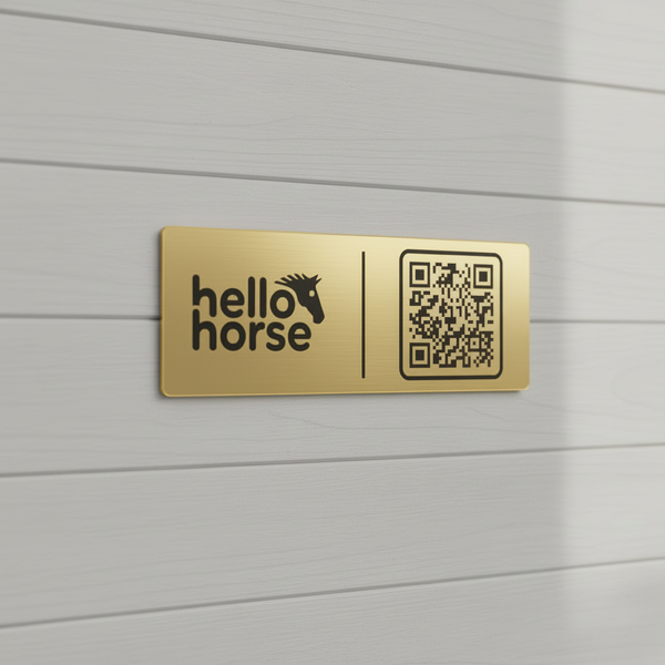 Golden Brass Stable Plate