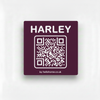 Harley burgundy square tag