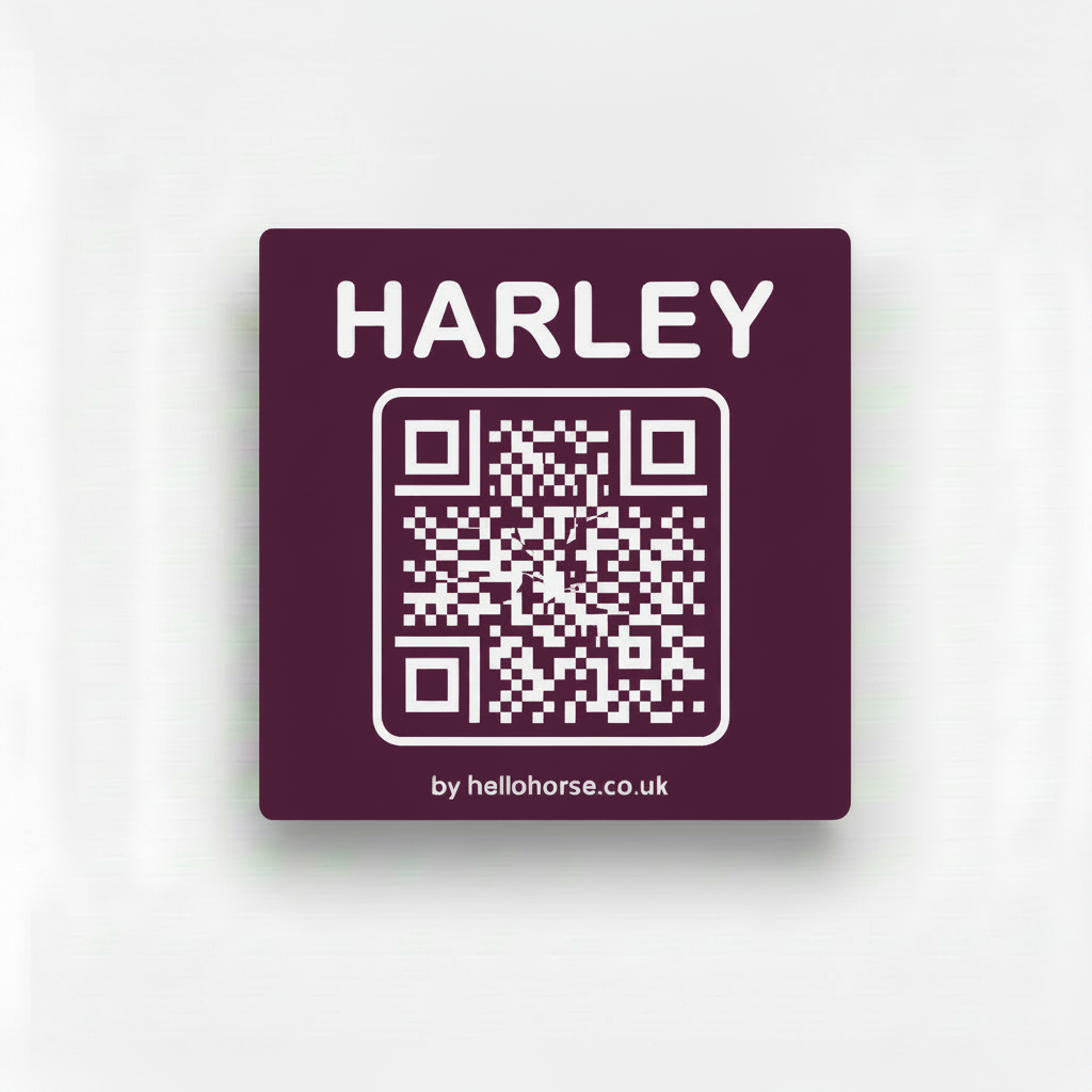 Harley burgundy square tag