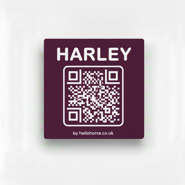 Harley burgundy square tag