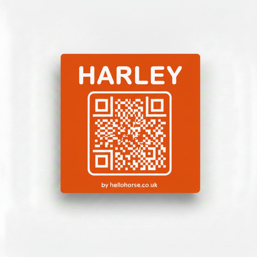 Harley orange square tag