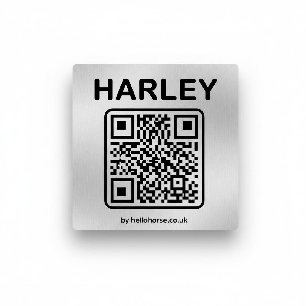 Harley silver black tag