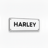 HARLEY white black text