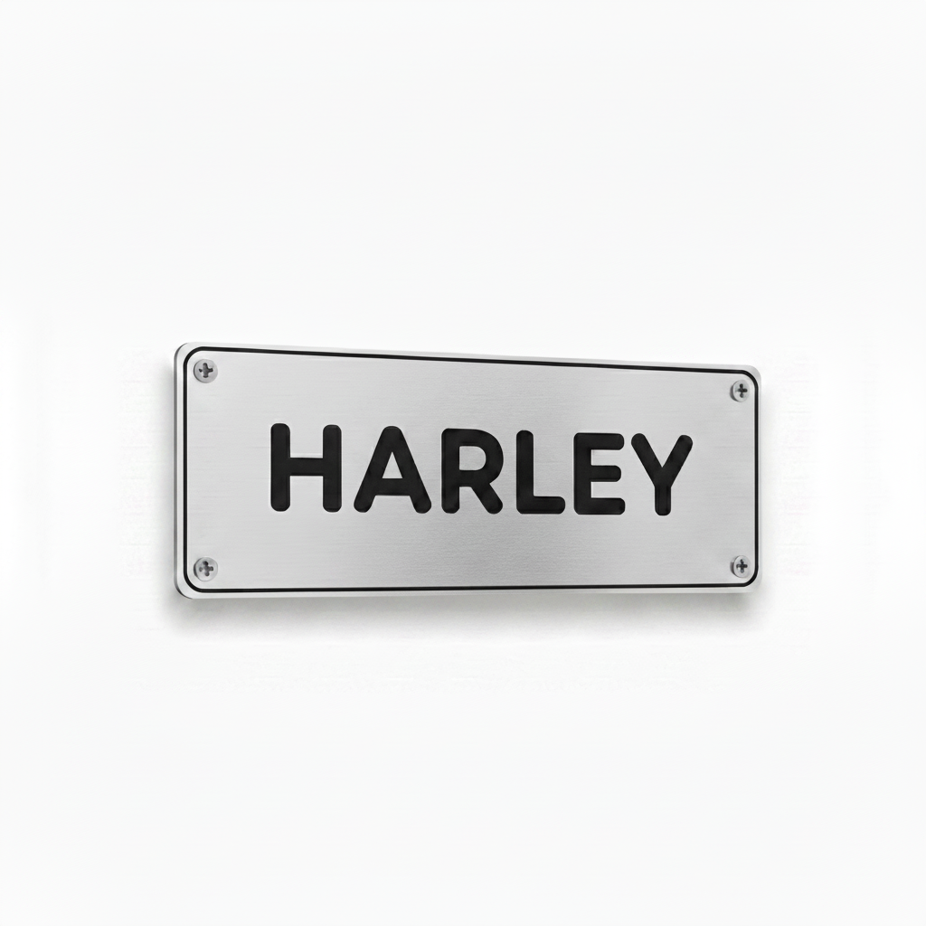HARLEY white plate