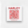 Harley white red tag