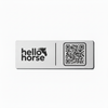 Hello Horse Light Silver Stable Plate