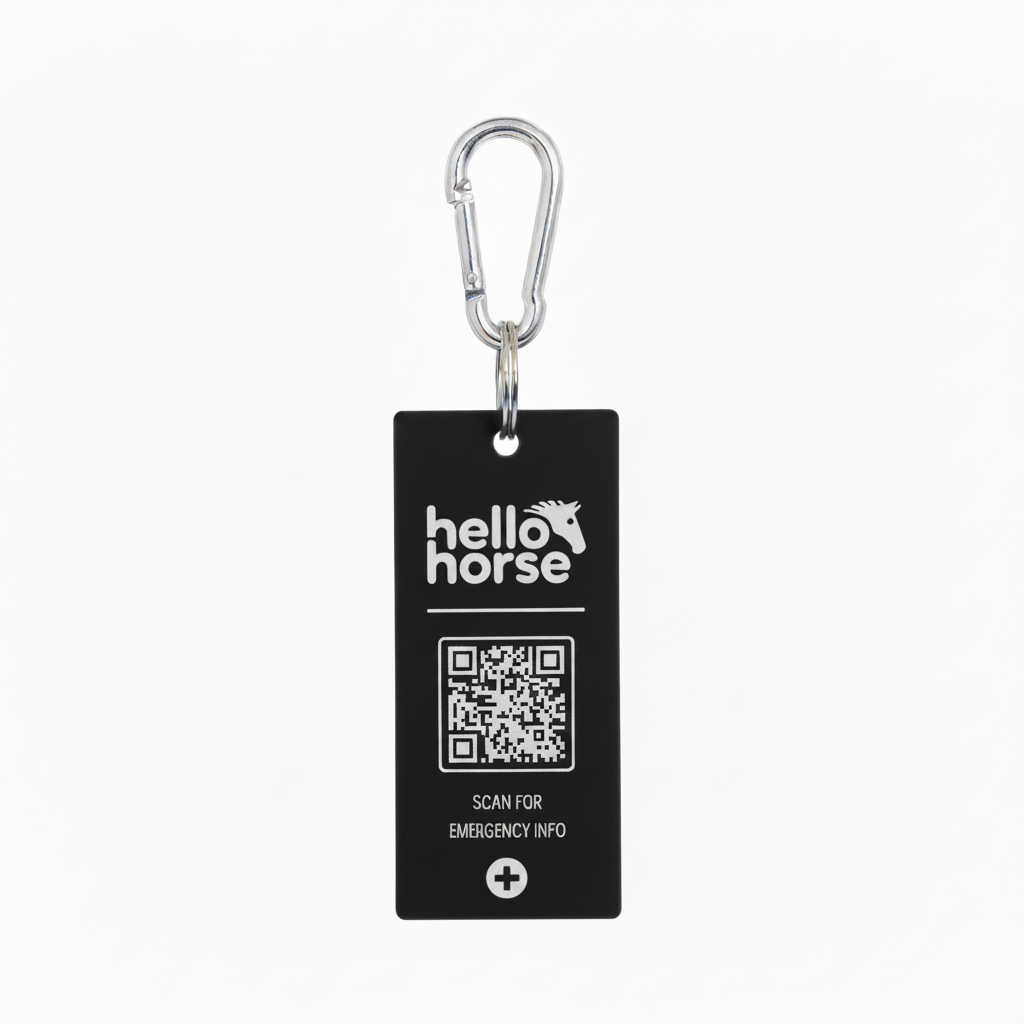 Hello Horse SOS Tag — Black