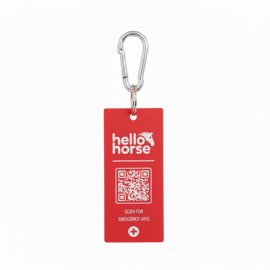 Hello Horse SOS Tag — Red