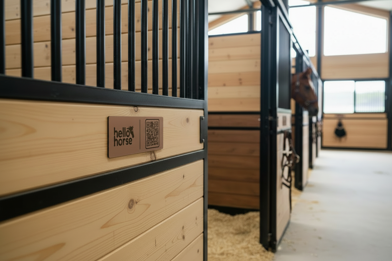 Hello Horse stable plate without white dot