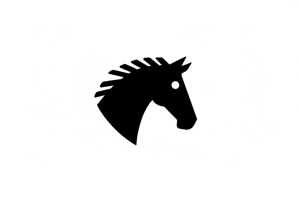 Horse logo jet black