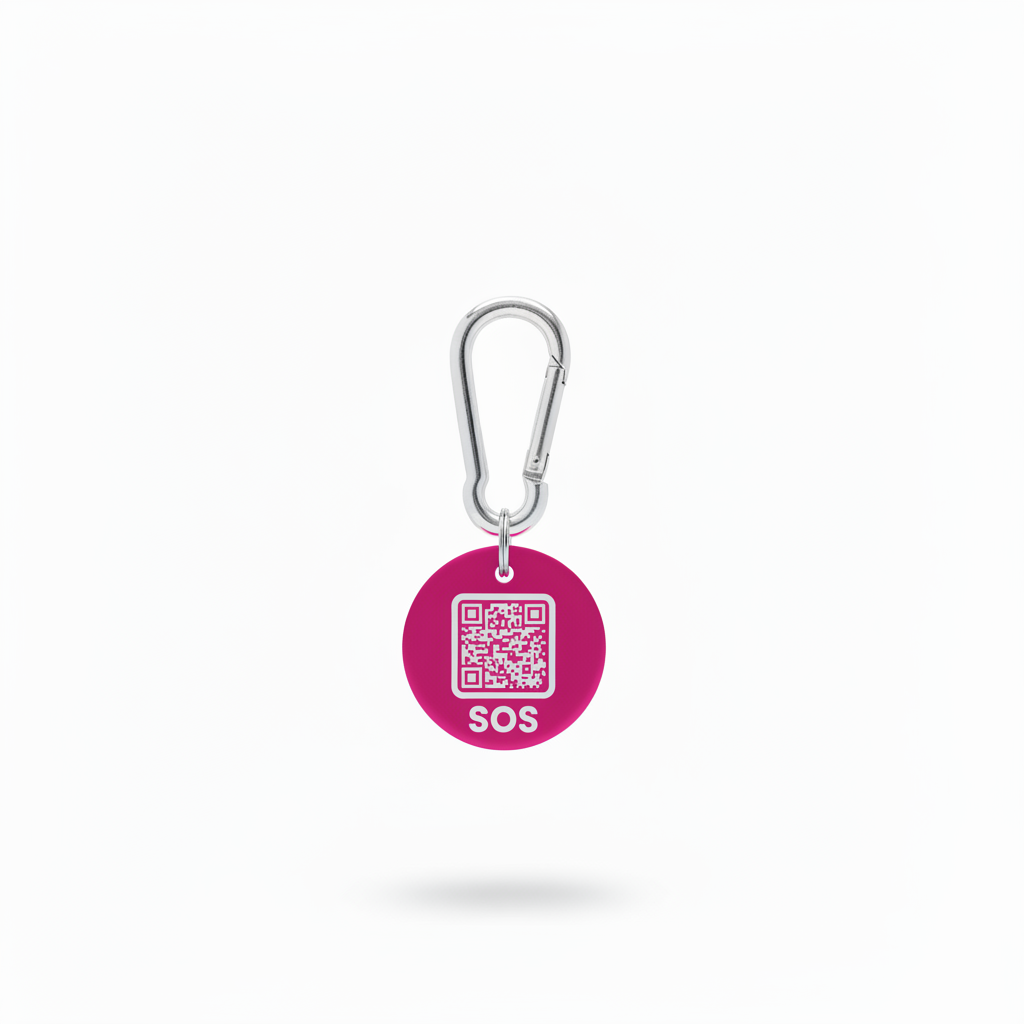 Hot Pink SOS Tag