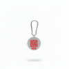 Matt Silver Red Text SOS Tag