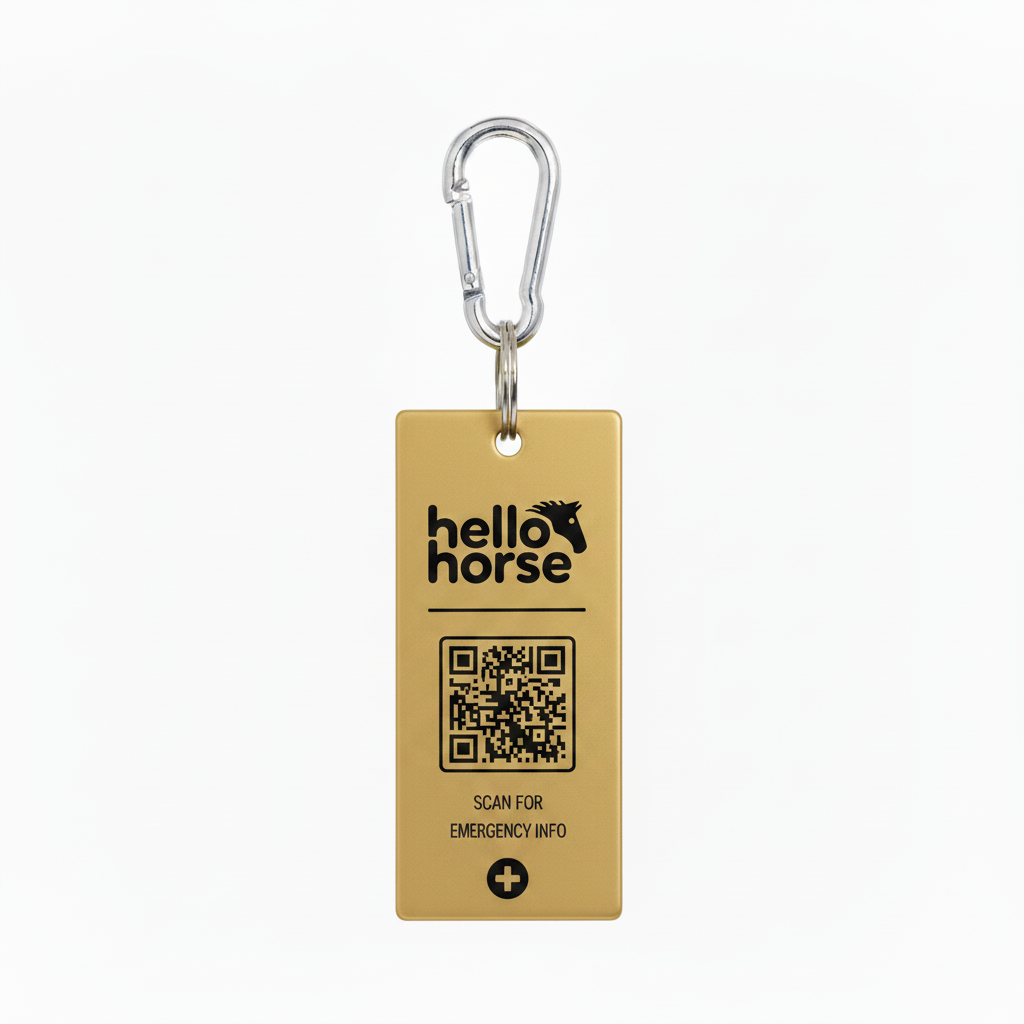 Matte Gold SOS Tag — Square