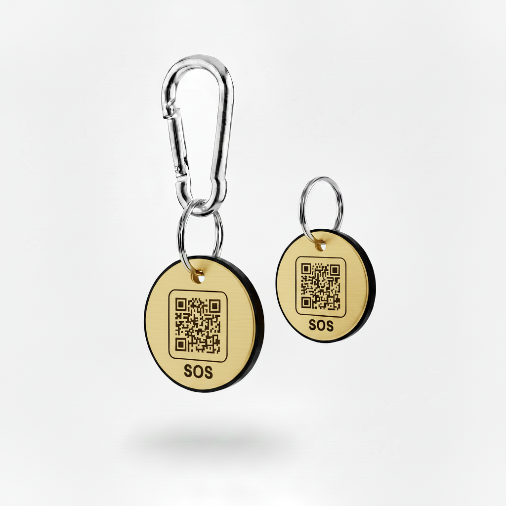 Matte Gold SOS Tags