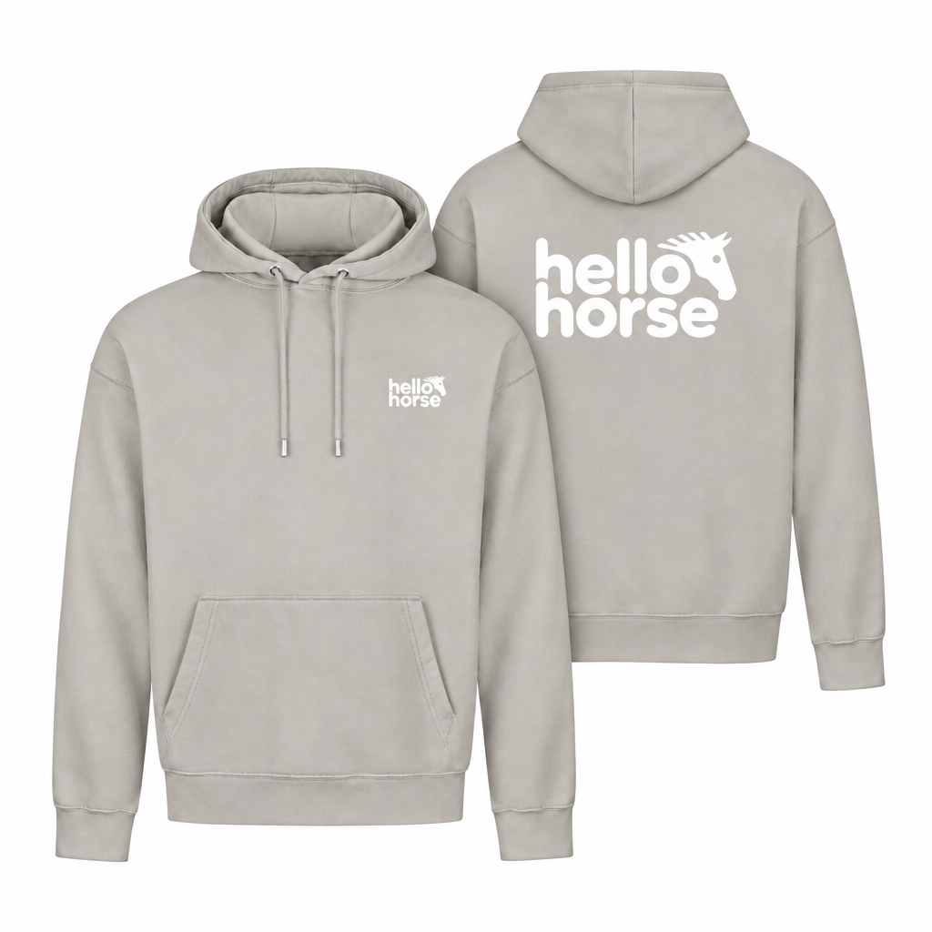 Natural Stone hoodies with white front and back branding