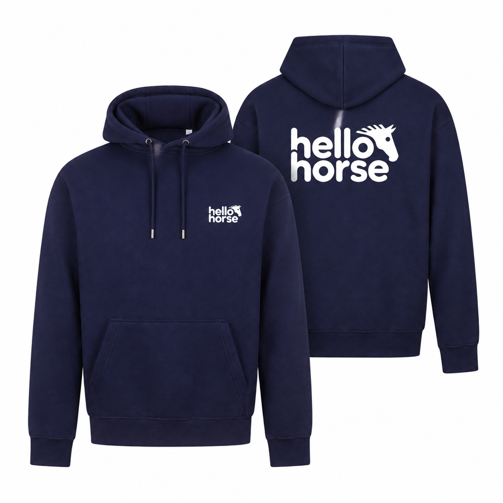 Oxford Navy front and back hoodies