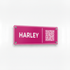 Pink Harley stable plate