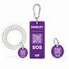 Purple Hello Horse tag set