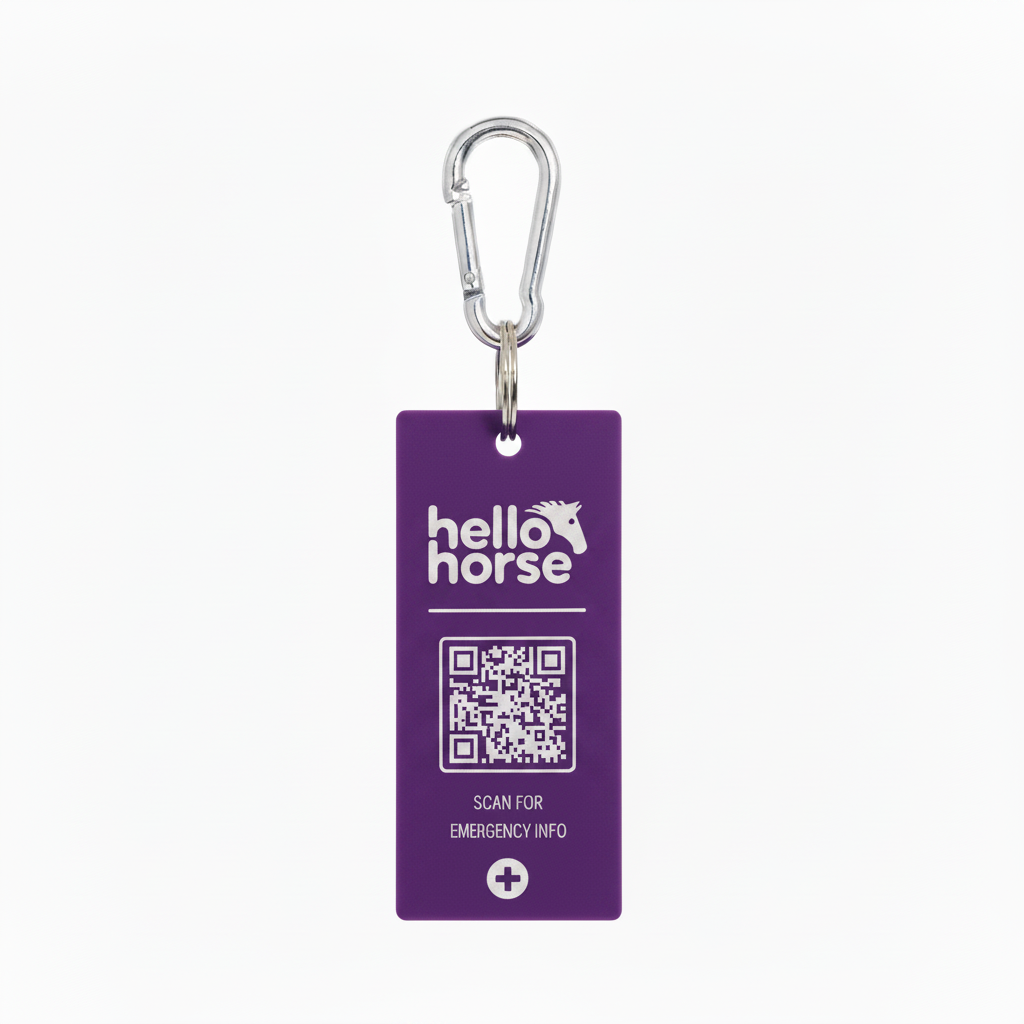 Purple SOS Tag — Square