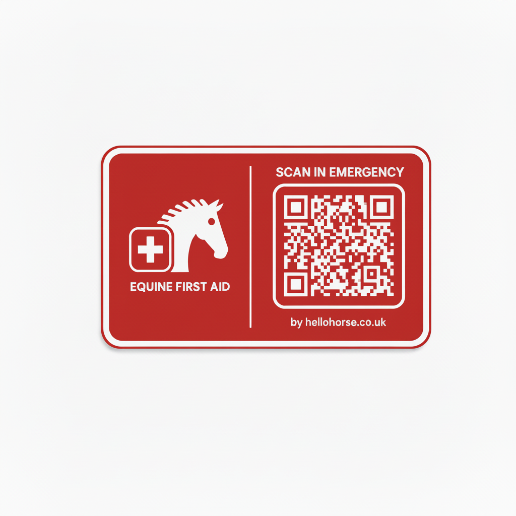 Red Equine First Aid Plate