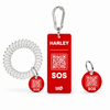 Red Hello Horse tag set