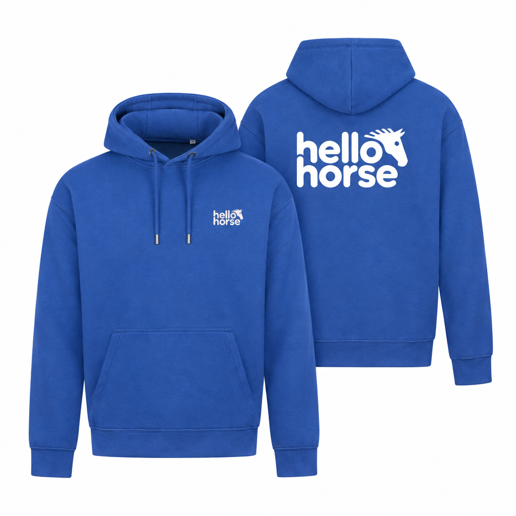 Royal Blue front and back hoodies