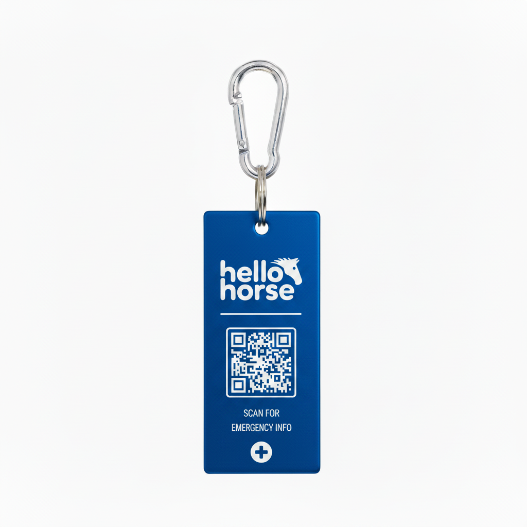 Sapphire Blue SOS Tag — Square