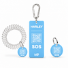 Sky blue Hello Horse tag set