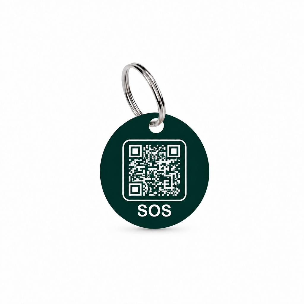 SOS tag recoloured dark evergreen
