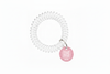 SOS Wrist Band – Baby Pink with Clear Coil
