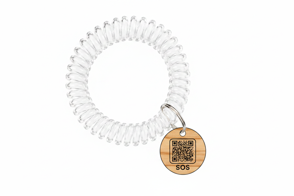 SOS Wrist Band – Maple Wood with Black Edge
