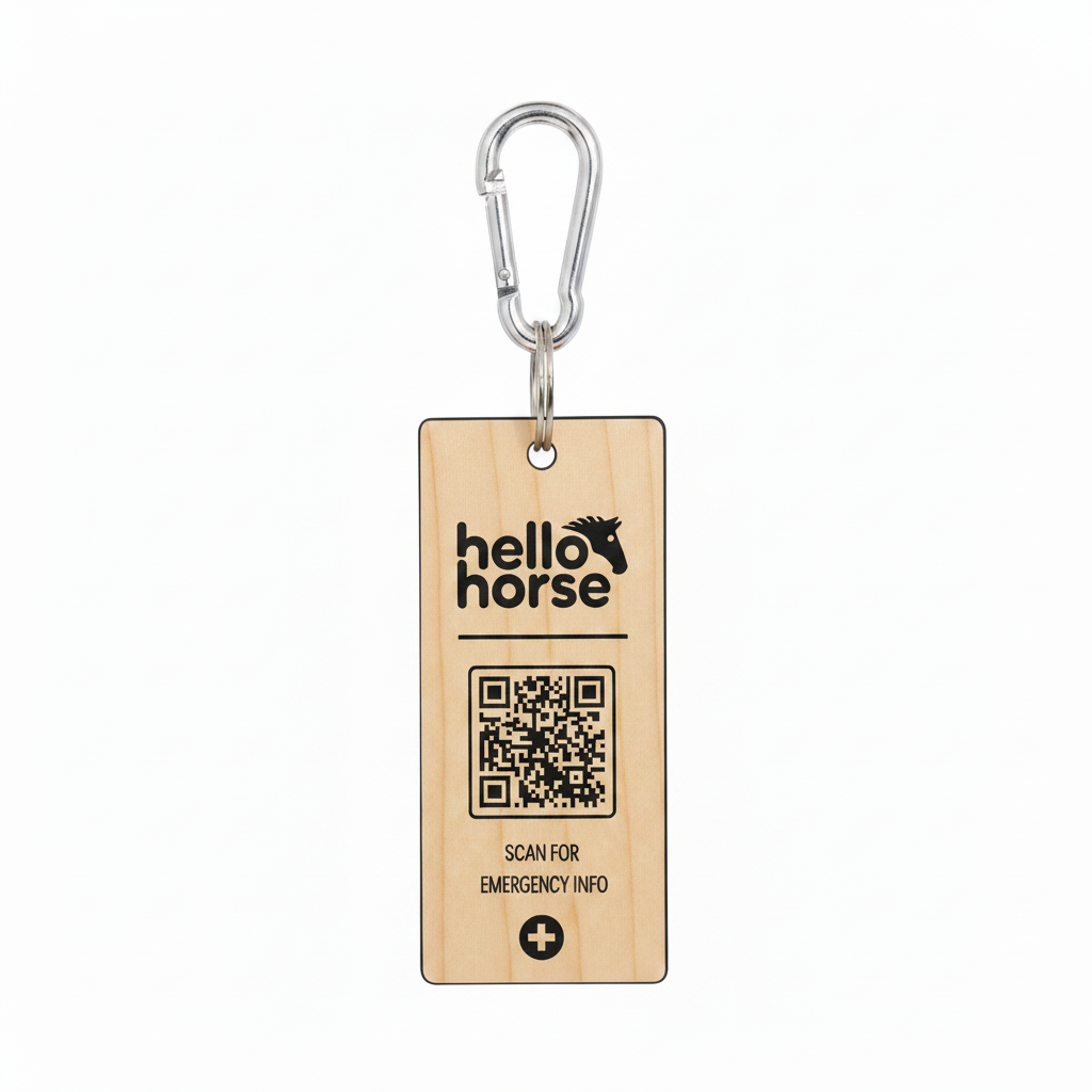 Square Maple Wood SOS Tag