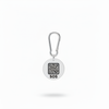 White Black Text SOS Tag