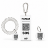 White Hello Horse tag set with black artwork